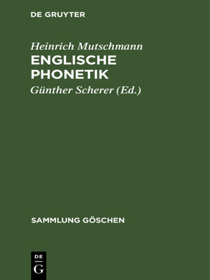 cover image of Englische Phonetik